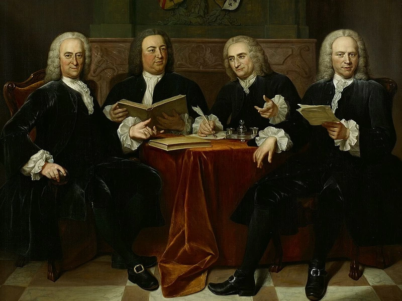 1688-Jan Maurits Quinkhard - I commissari principali del Walen - Quattro commissari per i porti - Museo di Amsterdam